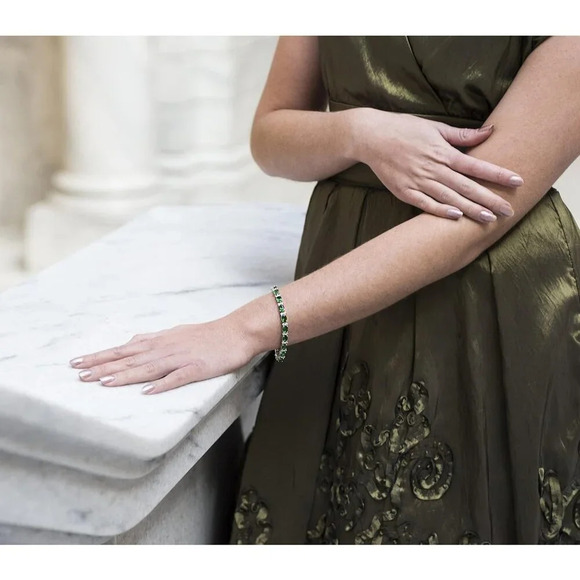 ❤️Women Sliver CZ Tennis Bracelet  - Round 2.50mm White CZ Silver over Brass - Picture 4 of 9